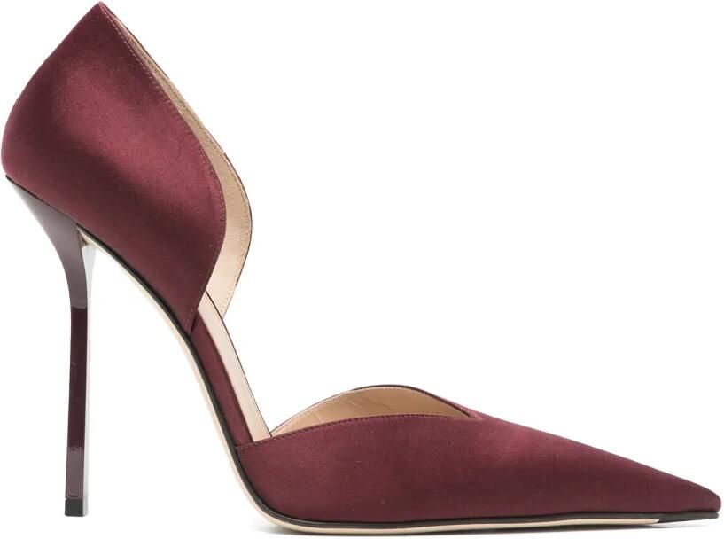 Victoria Beckham Angle d'Orsay satijnen pumps Rood