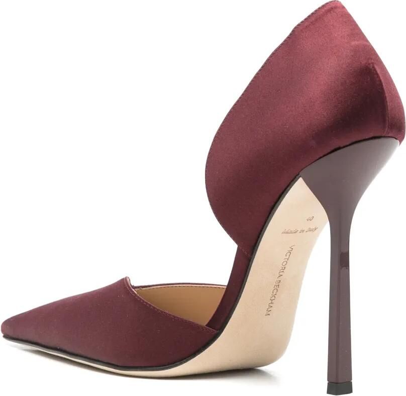 Victoria Beckham Angle d'Orsay satijnen pumps Rood - Foto 2