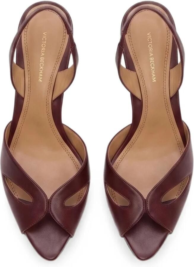 Victoria Beckham Harlow nappaleren sandalen Rood