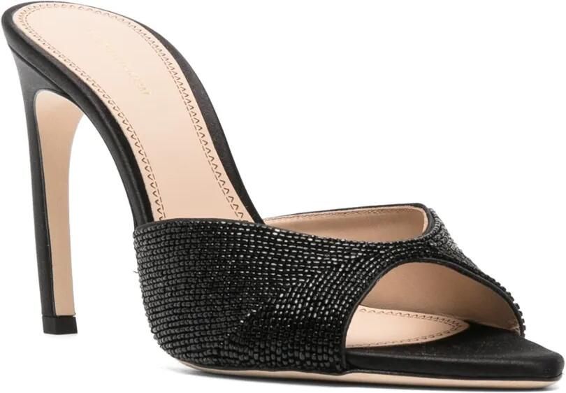 Victoria Beckham Harlow open-toe mules 100 black beaded satin Zwart - Foto 3