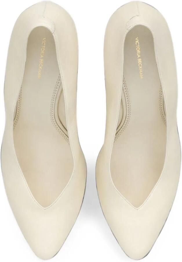 Victoria Beckham Maverick leren pumps Beige - Foto 4