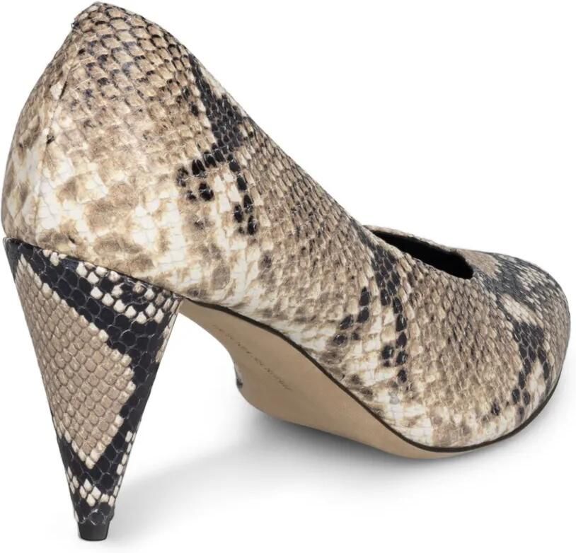 Victoria Beckham Maverick leren pumps met slangen-print Beige - Foto 3