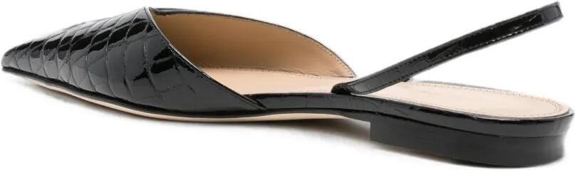 Victoria Beckham Victoria leren pumps met krokodillen-reliëf Zwart - Foto 4
