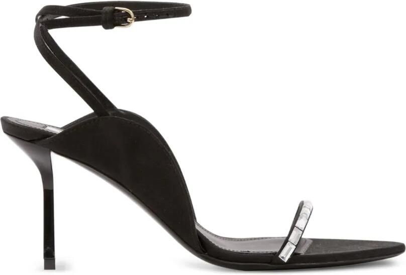 Victoria Beckham Victoria verfraaide satijnen sandalen Zwart