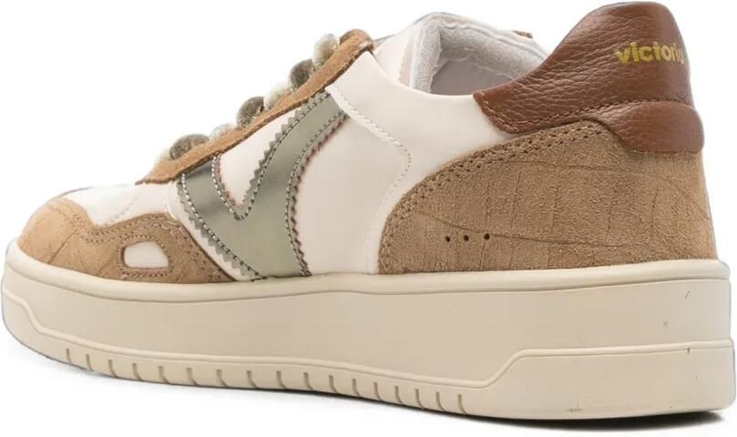 Victoria Leren sneakers met vlakken Beige - Foto 3