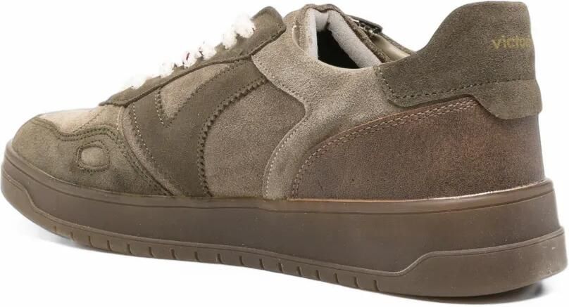 Victoria panelled lace-up sneakers Groen