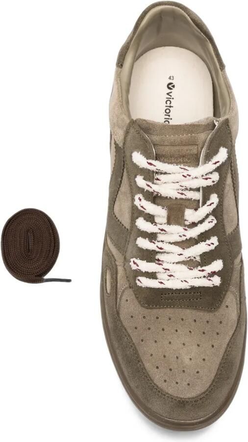 Victoria panelled lace-up sneakers Groen - Foto 2