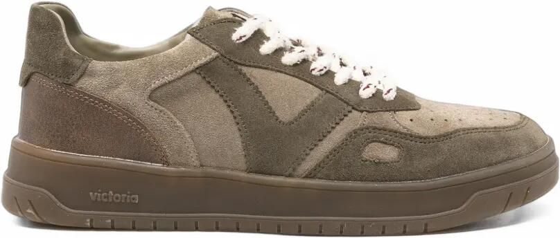 Victoria panelled lace-up sneakers Groen - Foto 4