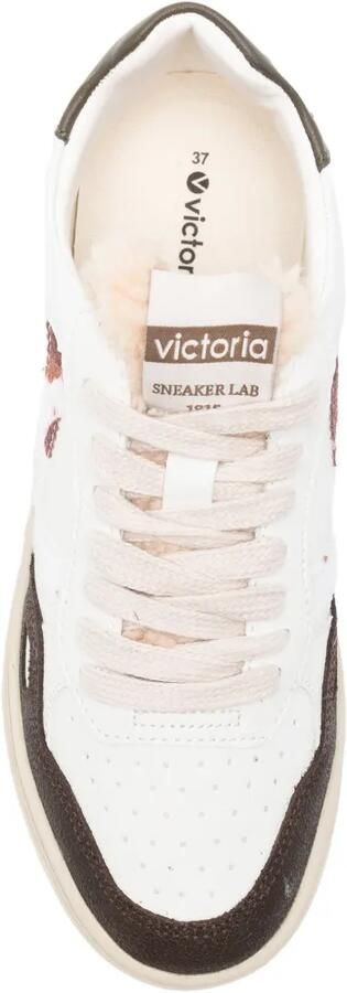 Victoria Sneakers met leren vlakken Wit