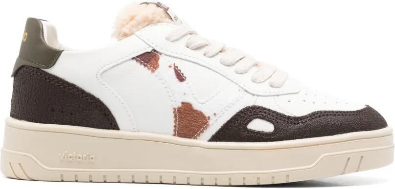 Victoria Sneakers met leren vlakken Wit - Foto 4