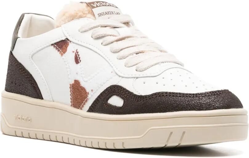 Victoria Sneakers met leren vlakken Wit - Foto 2