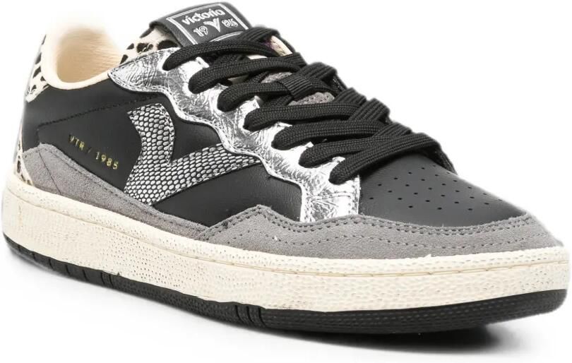 Victoria Sneakers met luipaardprint en vlakken Zwart - Foto 2