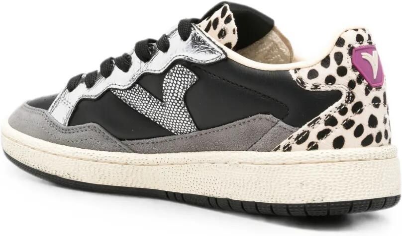 Victoria Sneakers met luipaardprint en vlakken Zwart - Foto 3