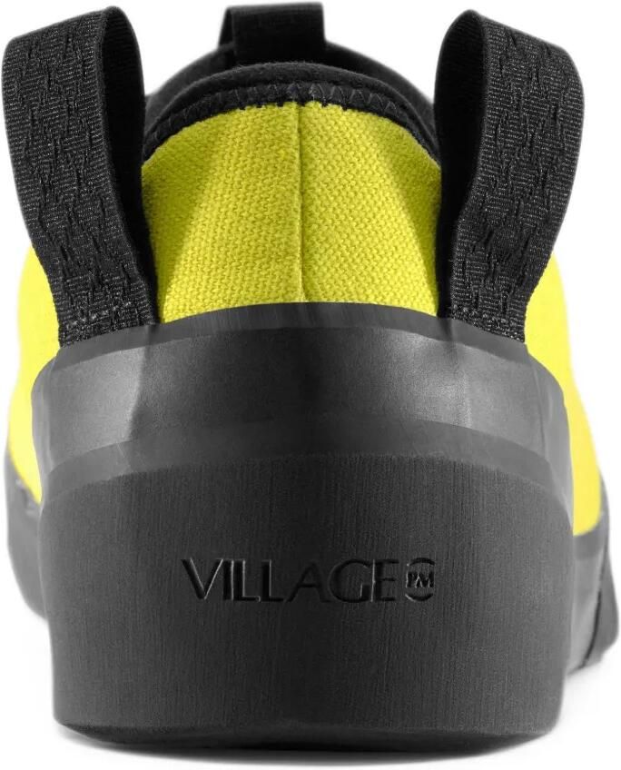 Village PM grained leather sneakers Geel - Foto 3