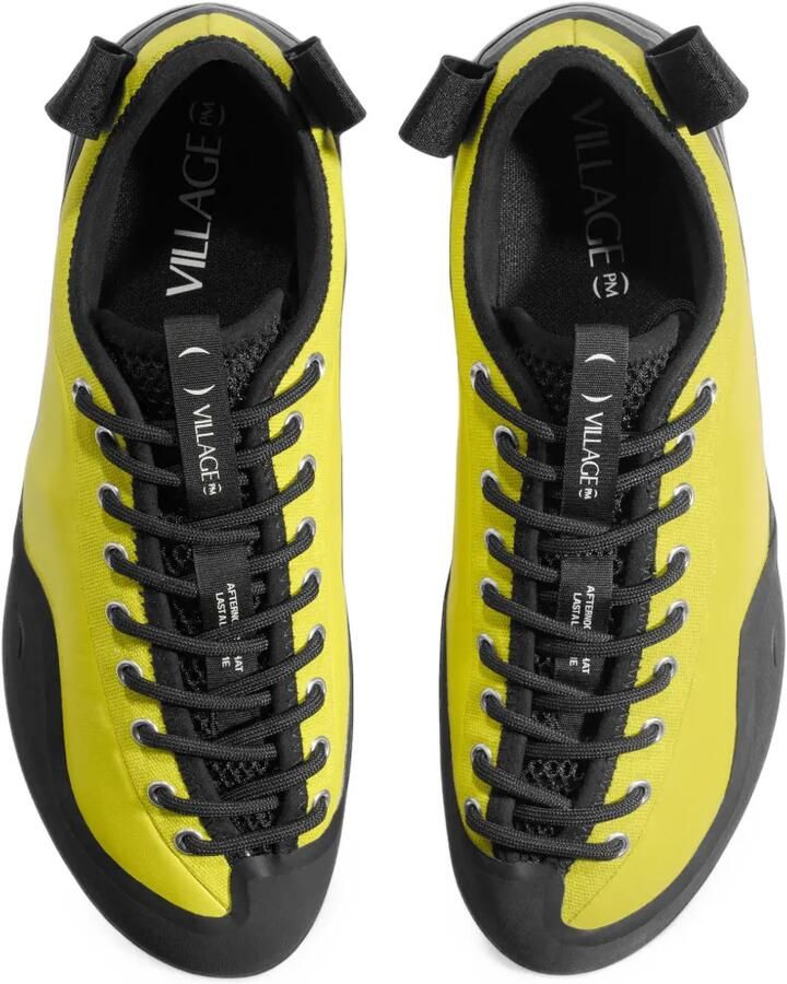 Village PM grained leather sneakers Geel - Foto 4