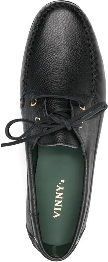 VINNY'S Boatman bootschoenen met veters Zwart - Foto 3