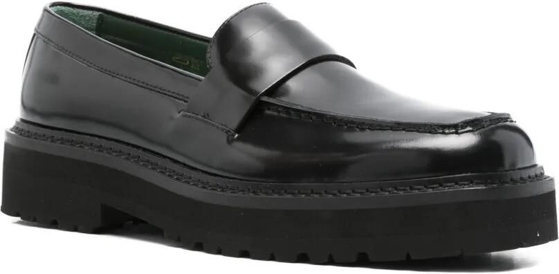 VINNY'S Leren loafers met band Zwart - Foto 2