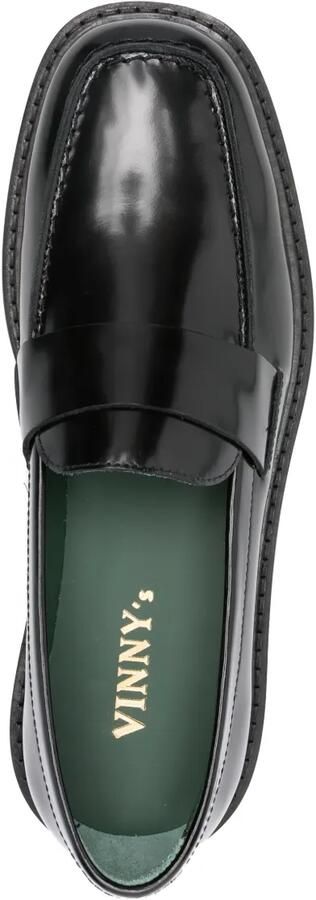VINNY'S Leren loafers met band Zwart - Foto 4