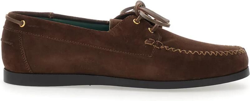 VINNY'S Loafers met ronde neus en veters Bruin