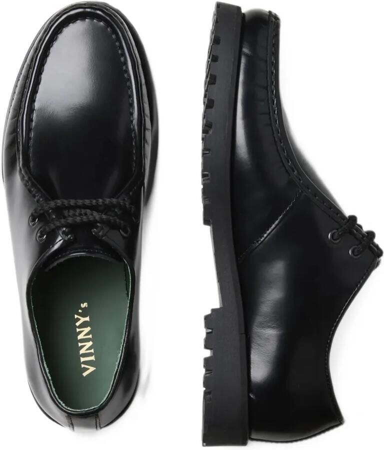 VINNY'S Percee Lake leather shoes Zwart - Foto 5