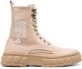 Virón 1992 enkellaarzen met veters Beige - Beige