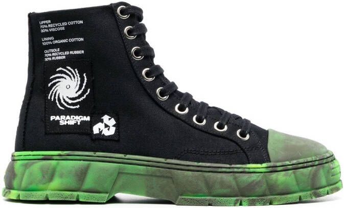Virón Sneakers met camouflageprint Zwart