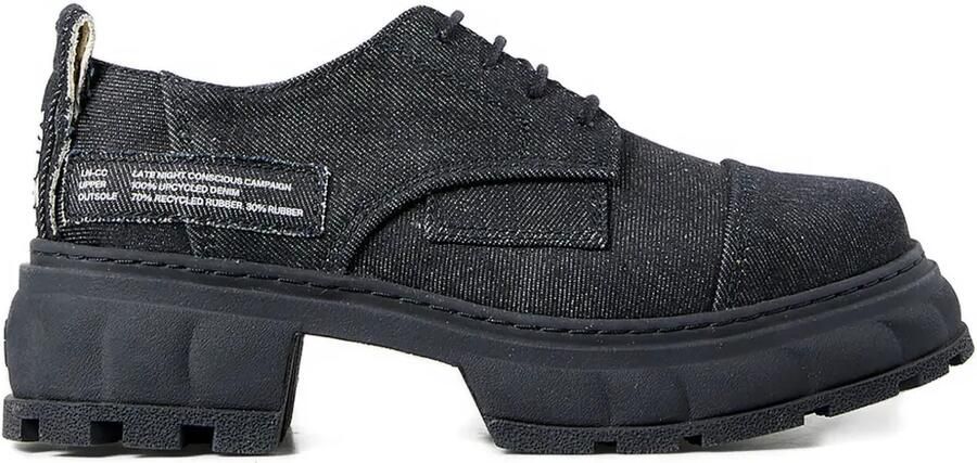 Virón Alter schoenen van gerecycled denim Zwart