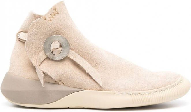 Visvim Gila Moc Mid II-Folk suède sneakers Beige