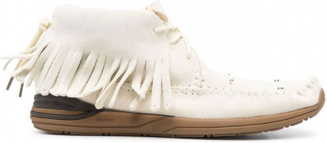 Visvim Shaman-Folk laarzen met franje Wit