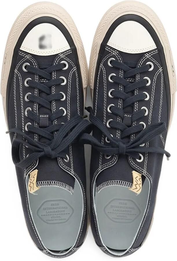 Visvim contrast-stitch canvas sneakers Zwart - Foto 2
