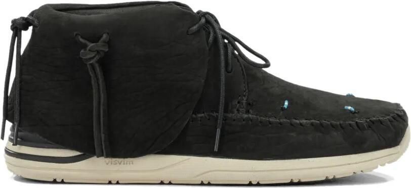 Visvim FBT Lhamo-Folk desert boots met kralen Zwart