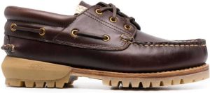 Visvim Wallace Deck-Folk leren bootschoenen Bruin