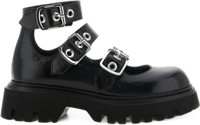 Vivienne Westwood Bacchus Mary Jane laarzen met drie bandjes Zwart