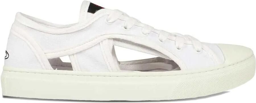 Vivienne Westwood Brighton canvas sneakers met uitgesneden details Wit