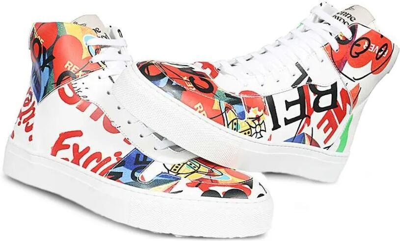 Vivienne Westwood High-top grafische print sneakers Wit