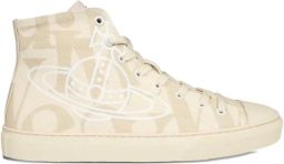 Vivienne Westwood High-top sneakers met Orb-print Beige