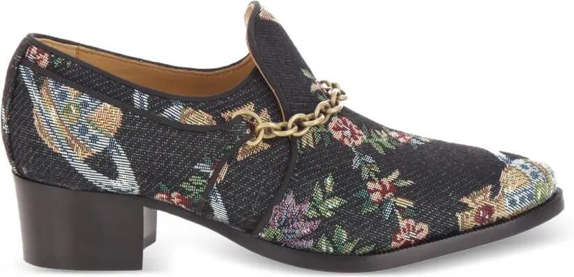 Vivienne Westwood Winston loafers met bloemen-jacquard Zwart