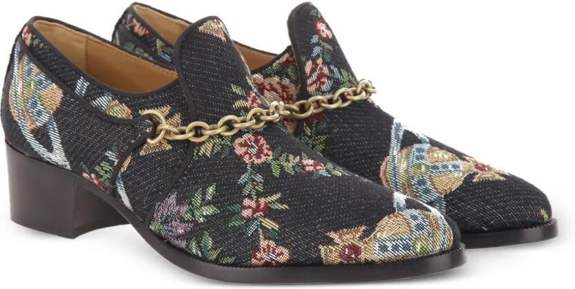 Vivienne Westwood Winston loafers met bloemen-jacquard Zwart - Foto 4