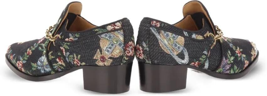Vivienne Westwood Winston loafers met bloemen-jacquard Zwart - Foto 5