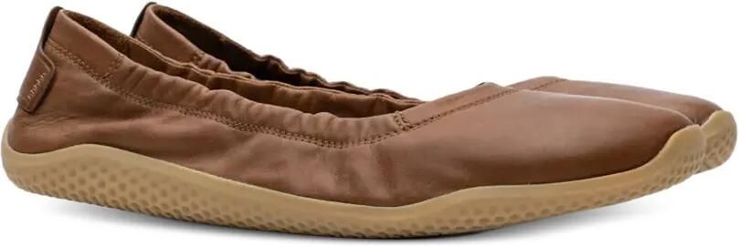 Vivobarefoot Asana Yin elastische leren ballerina's Bruin - Foto 5