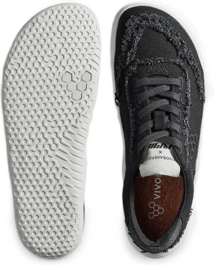 Vivobarefoot Gobi sneakers met franje Zwart - Foto 2