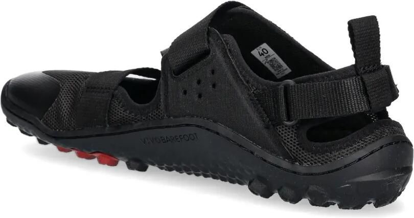 Vivobarefoot Mesh sandalen met klittenband Zwart - Foto 3