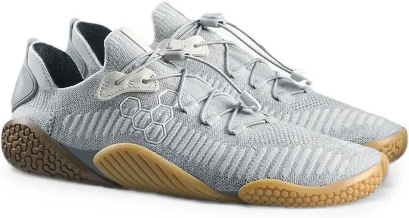 Vivobarefoot Motus Flex gebreide sneakers met houtje-touwtje-sluiting Grijs - Foto 4