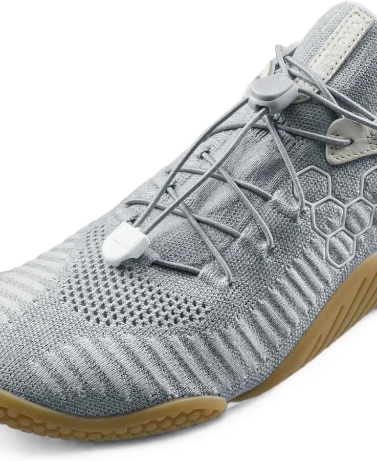 Vivobarefoot Motus Flex gebreide sneakers met houtje-touwtje-sluiting Grijs - Foto 2