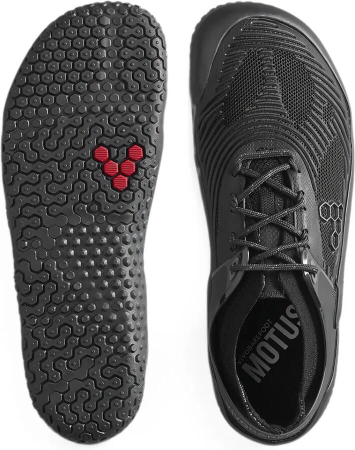 Vivobarefoot Motus Strength II sneakers met mesh vlak Zwart - Foto 3