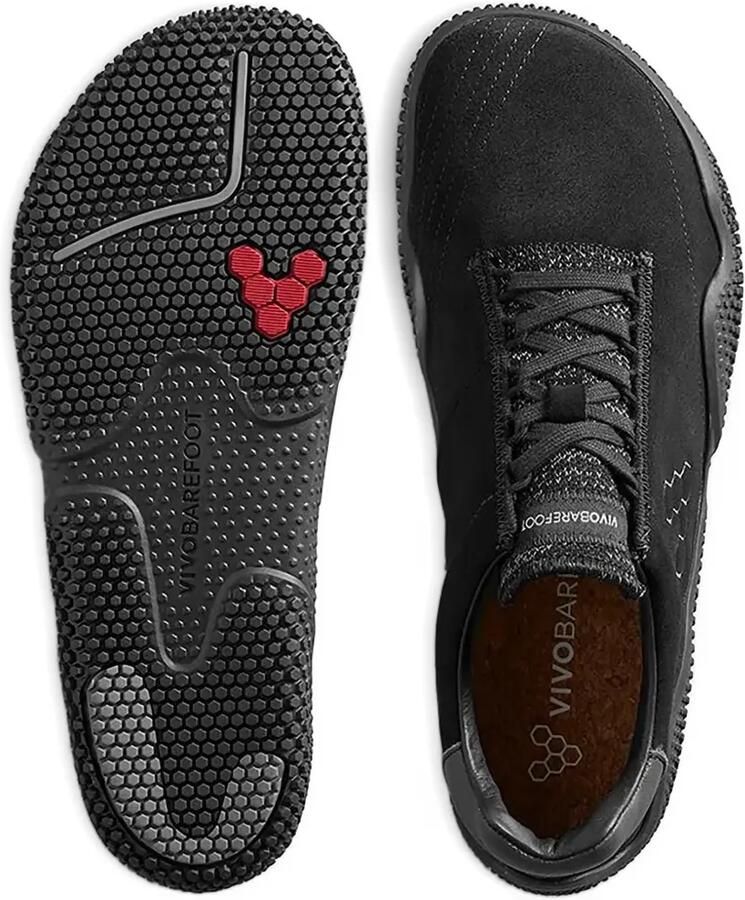 Vivobarefoot Motus Studio suède sneakers Zwart - Foto 3