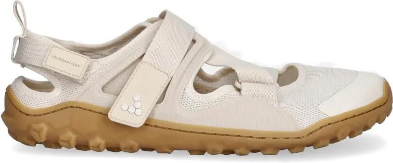 Vivobarefoot Tracker sandalen met klittenband en mesh vlak Beige