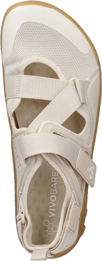Vivobarefoot Tracker sandalen met klittenband en mesh vlak Beige - Foto 4