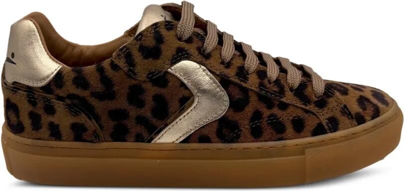 Voile Blanche Capri sneakers met luipaardprint Beige