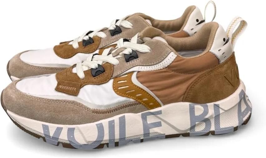 Voile Blanche CLUB01 logoprint sneakers Bruin - Foto 4